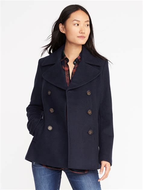 Navy Womens Pea Coat | Han Coats