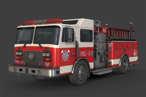 3D asset realtime Fire Truck | CGTrader