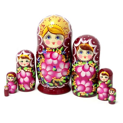 7Dolls, 21cm. Russian Babushka, Nesting Dolls, Matryoshka. Hand Painted - Kalyna - Russian store ...