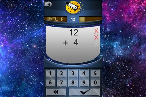 Rocket Math screenshot 1, no text provided