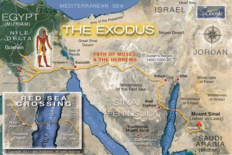 Exodus Route Map Enlarged | Mount sinai, Exodus, Bible mapping