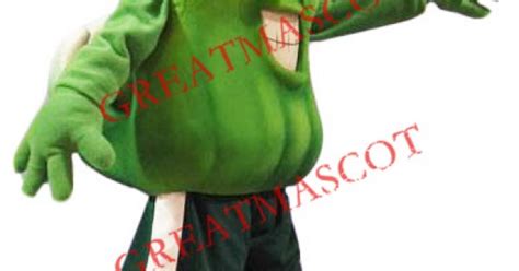 Green Wave Mascot Costume