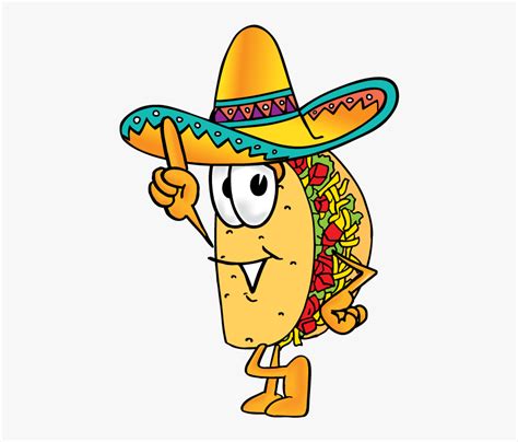 Welcome Borracho Tacos Mexican - Clip Art Taco Cartoon, HD Png Download , Transparent Png Image ...