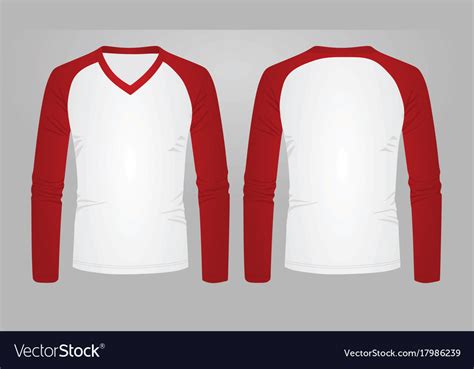 Two color long sleeve t shirt Royalty Free Vector Image