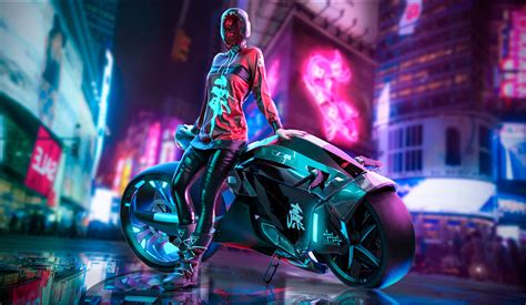 Bike Cyberpunk Wallpaper 5k