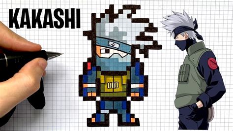 TUTO DESSIN KAKASHI PIXEL ART NARUTO (MANGA) - YouTube