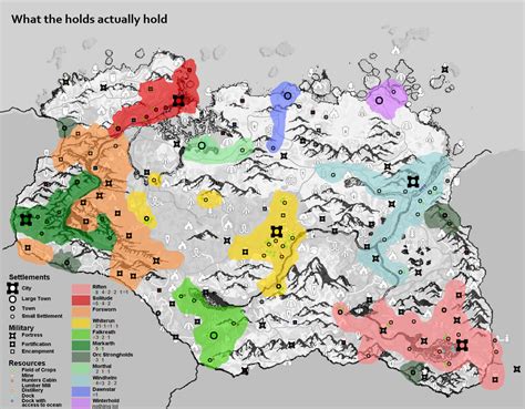 Map of what the holds actually hold : skyrim