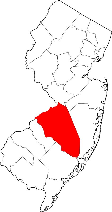 File:Map of New Jersey highlighting Burlington County.svg - Wikimedia ...