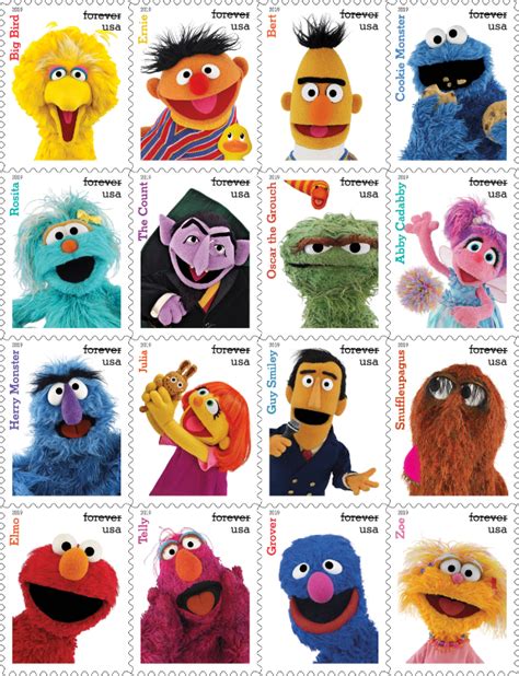 Sesame Street's 50th Anniversary Stamps Are Quite Literally The Cutest ...