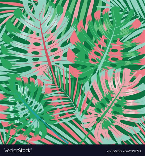 Palm leaves background Royalty Free Vector Image