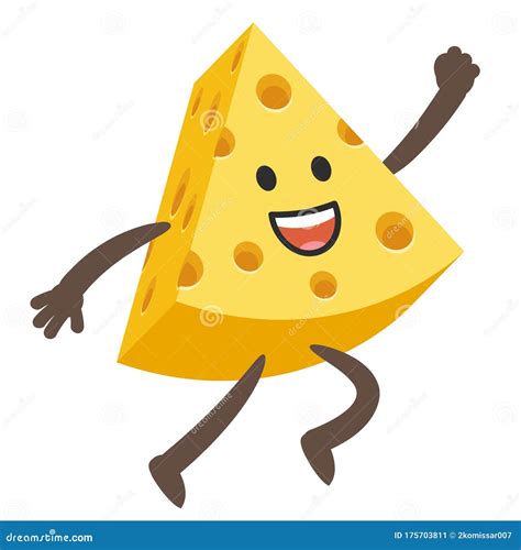 Happy Parmesan Cheese Cartoon Character Laughing, Cute And Funny Dairy Product Character With A ...