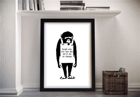 Banksy Monkey Framed Wall Art Print Sydney Australia