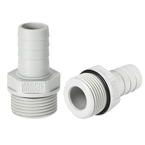 PVC Barb Hose Fittings Connector Adapter 16mm or 5/8" Barbed x 3/4" G Male Pipe 2pcs - Walmart ...