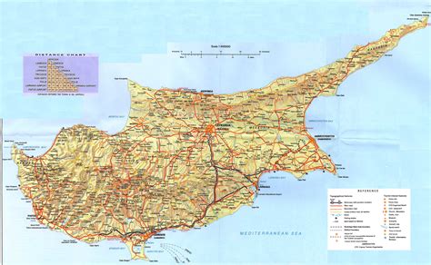 Cyprus Tourist Map - Cyprus • mappery