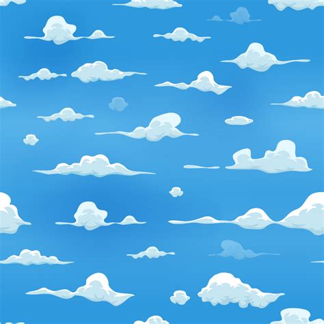 Download Seamless Clouds On Blue Sky Background Vector Art. Choose from over a million free ...