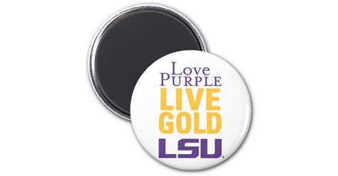 Love Purple Live Gold LSU Logo Magnet | Zazzle