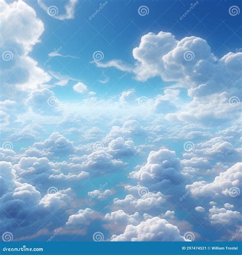 Bright Blue Sky. Wallpaper. Desktop Background Stock Illustration - Illustration of nature ...