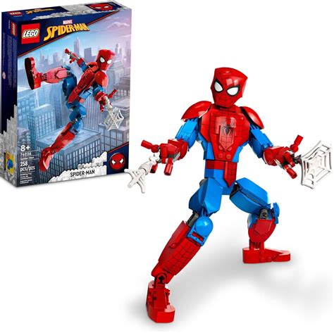 LEGO Marvel Spider-Man Building Toy, Fully Articulated Action Figure ...