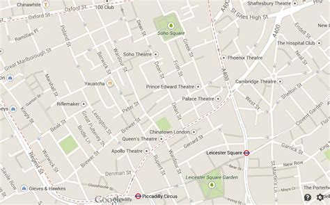 Map of Soho London