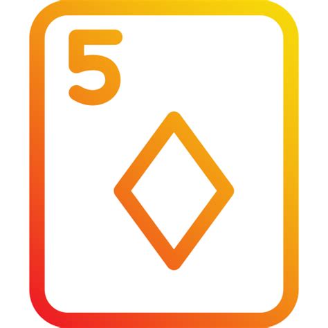 Five of diamonds Generic Gradient icon