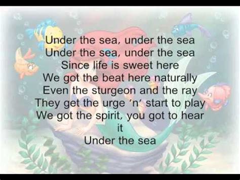 Under The Sea Lyrics Little Mermaid Disney 745222-Under The Sea Lyrics Little Mermaid Disney