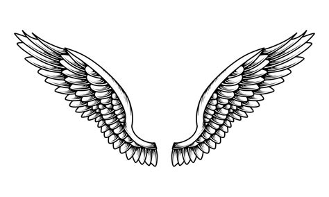 Vector angel wings tattoo design 22658977 Vector Art at Vecteezy