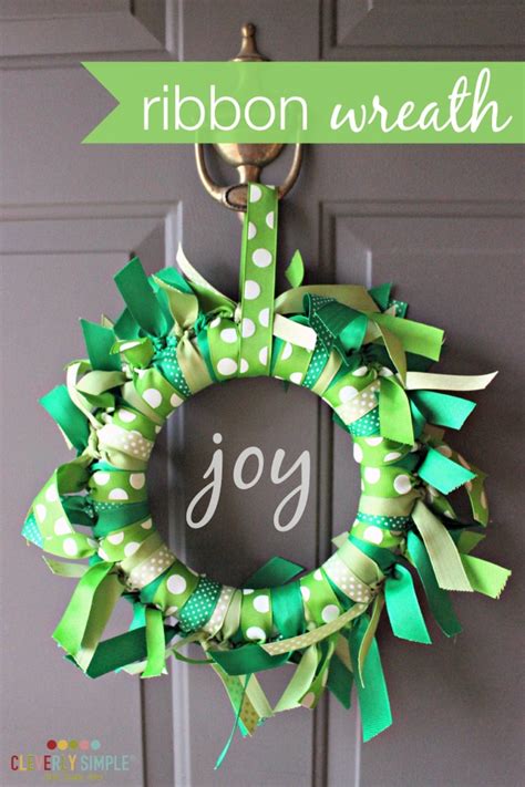 How To Make A Ribbon Wreath - Cleverly Simple