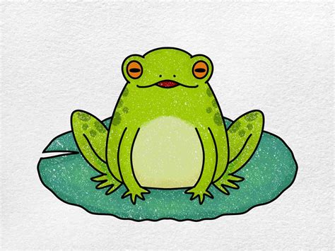 How to Draw a Frog on a Lily Pad - HelloArtsy