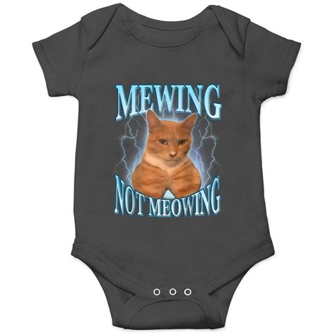 Funny Cat Meme Mewing Looksmax Meowing Cat Trend Onesies sold by VintageArtStyle | SKU 117614080 ...