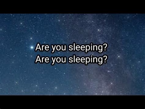 Are You Sleeping Lyrics | Are You Sleeping Brother John | Rhymes Lyrics | Children Song - YouTube