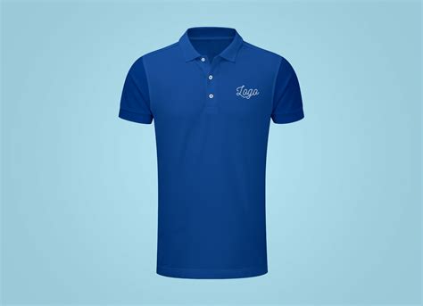 Free Fully Customizable Half Sleeves Polo T-Shirt Mockup PSD - Good Mockups