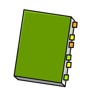 Free Vectors | Notebook/textbook/reference book with sticky notes