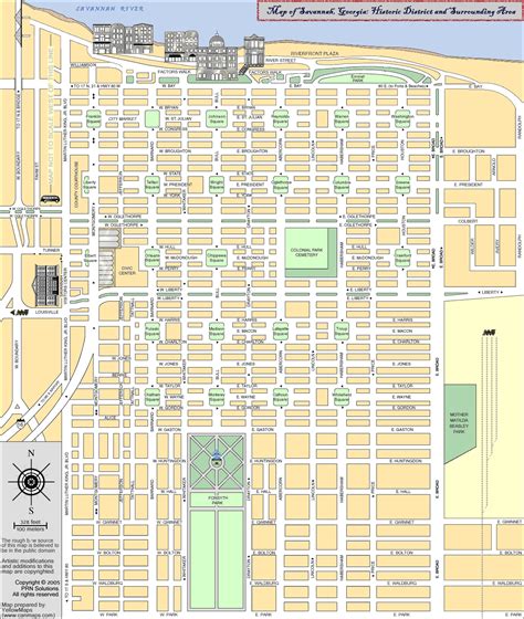 Printable Map Of Savannah Historic District - Printable Templates