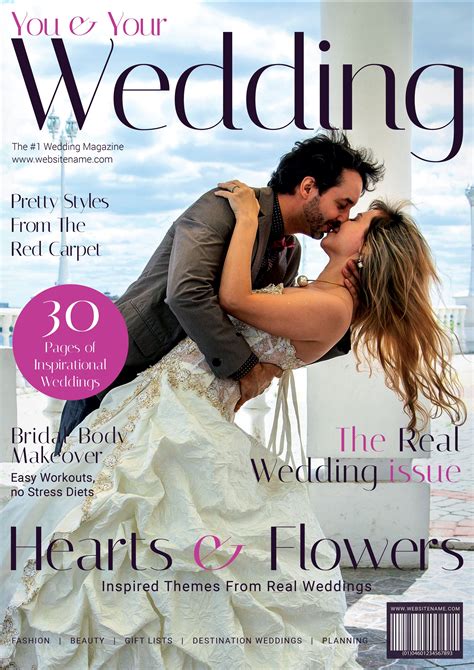 Modern Wedding Magazine Cover Template in Illustrator, PSD, Word, Publisher, InDesign, Pages ...