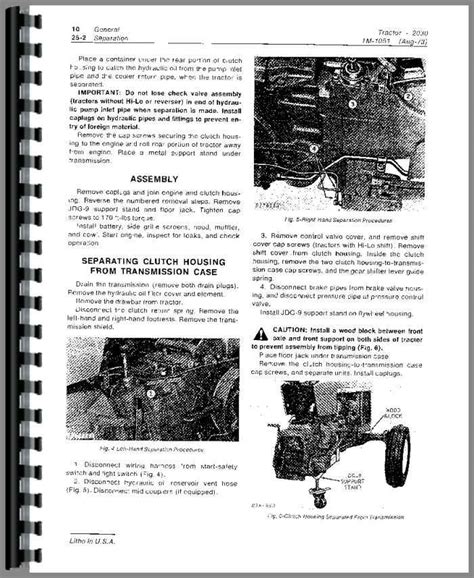 John Deere 2030 Tractor Service Manual