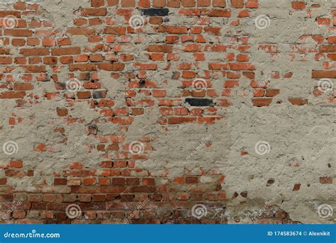 Full Old Cracked Brick Wall Surface with Cracks Stock Photo - Image of ...