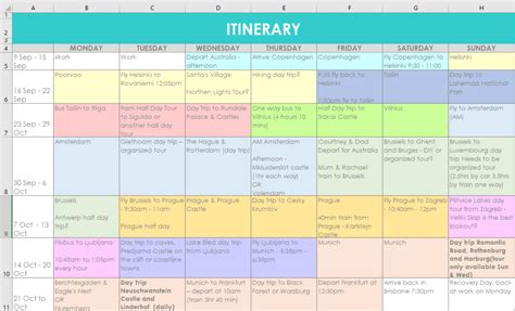 How I use Excel to organize all my travel plans (research, itinerary, hotel, tours, bookings ...