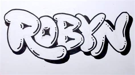 Graffiti Bubble Writing R - bmp-clown