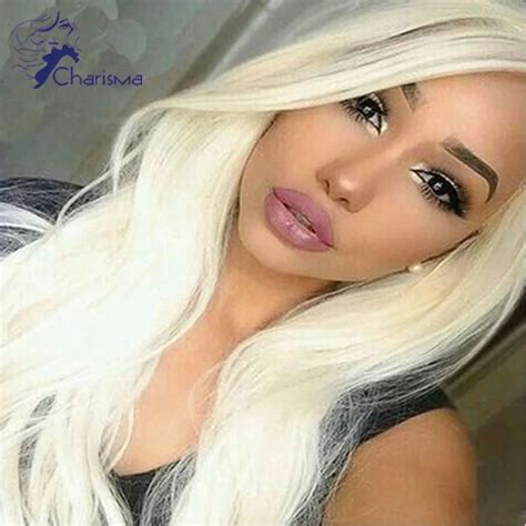 Customized 9A Grade Blonde Full Lace Wig Glueless Lace Front Wig Natural Wave Human Hair Wigs ...