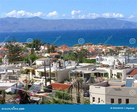 Platanias Tourist Resort, Crete, Greece Editorial Stock Photo - Image of cretan, city: 89658938