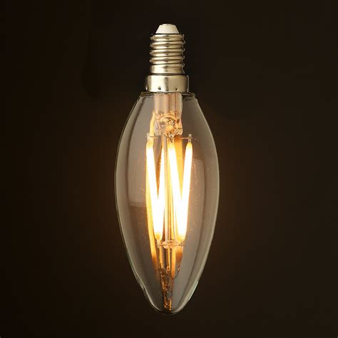 4 Watt Dimmable Filament LED E14 Candle Bulb