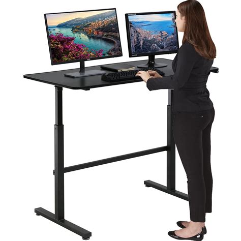 BestOffice Adjustable standing desk, 47-inch computer desk height converter, laptop sitting and ...