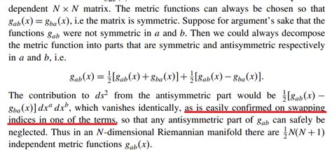 manifolds - Why can we always choose Riemannian metrics to be symmetric? - Mathematics Stack ...