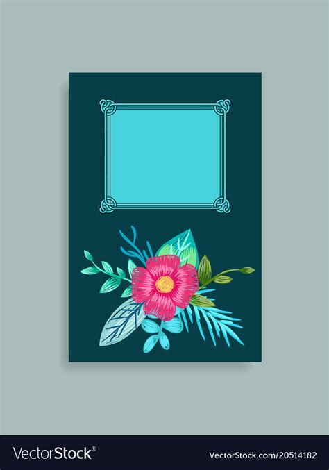 Book cover design with hand drawn pink flowers Vector Image