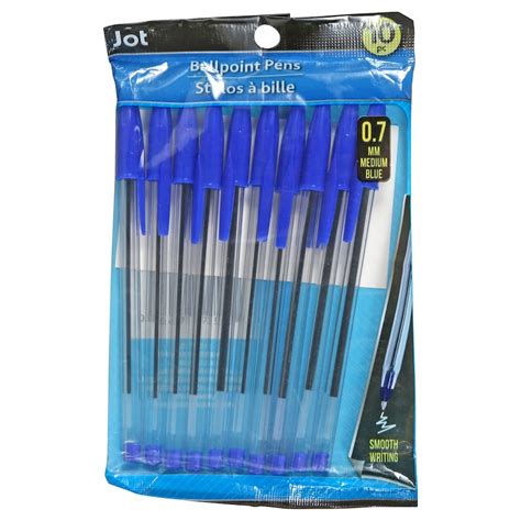 Bulk Jot Clear Ballpoint Pens with Blue Ink, 10-ct. Packs | Dollar Tree