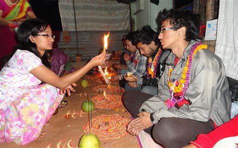 Bhai Tika, fifth or last day of Nepali festival Tihar. Last Day, Nepal ...