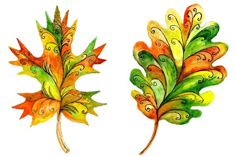 Autumn Leaf in Watercolor