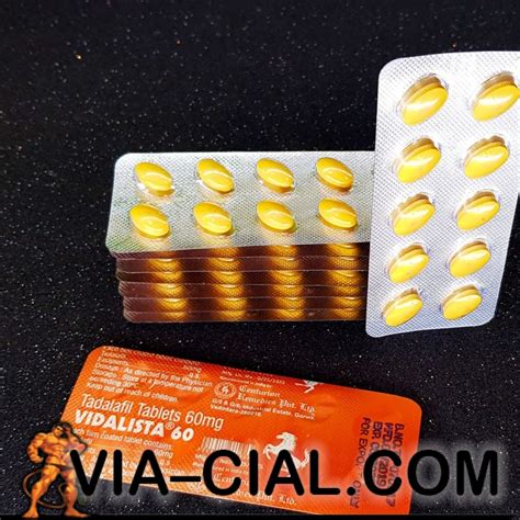 Generic Cialis Vidalista Tadalafil Strong 60mg Yellow Pills