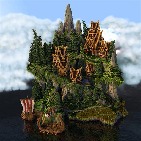 Viking Island | Amazing minecraft, Minecraft ships, Minecraft medieval