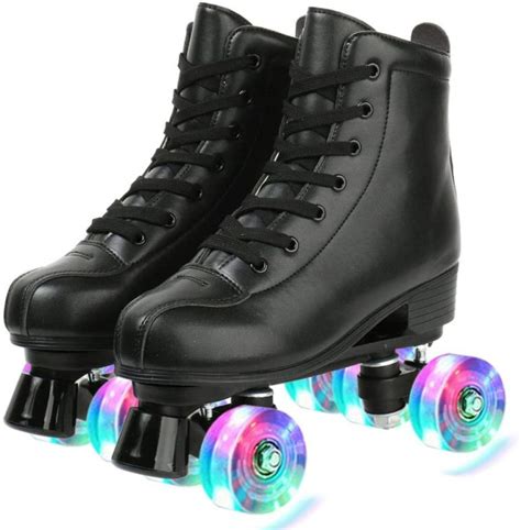 Gets Black Classic Roller Skates LightUp Wheels - Devaskation.com